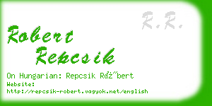 robert repcsik business card